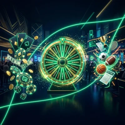 Livebahis bonus türlerini anlatan bonus çarkı illüstrasyonu